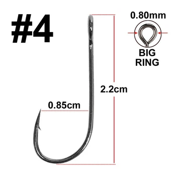 Крючок FOX Jig LargeEye S-59 #4 черный (1шт)