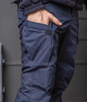 Костюм мужской ДСНС демисезонный. Комплект флисовая кофта + брюки темно-синий 50
