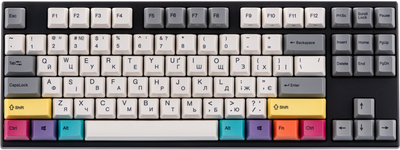 Клавіатура дротова Varmilo VEA87 CMYK 87Key Cherry Mx Red USB Black (A23A024D4A3A17A007)