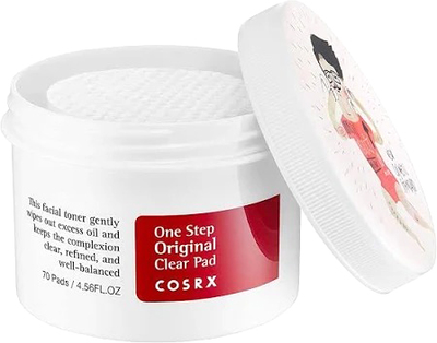 Gąbki do oczyszczania twarzy Cosrx One Step Original Clear Pads z kwasami BHA 70 szt (8809416470306)