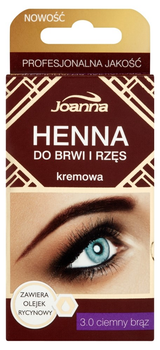 Хна для брів і вій кремова Joanna 3.0 Dark Brown 15 мл (5901018015893)