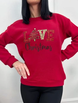 Fashions • Батник жіночий Love Christmas Fashions 50-52 червоний (4192-фг)