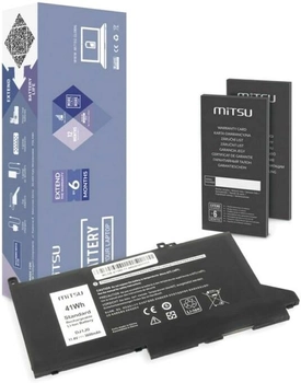 Акумулятор Mitsu для ноутбуків Dell Latitude E7390, E7490 11.4V 3600 mAh (41 Wh) (5BM724-BC/DE-E7390-11.4)