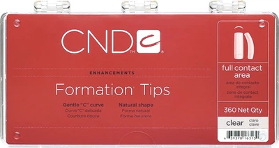 Профессиональные типсы CND Formation Tips 360 шт/уп (прозрачные)