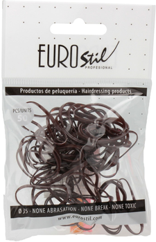 Резинки для волосся Eurostil Cabello Bolsa De Gomas Negras 2 см 50 шт (8423029070878)