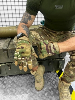 Тактичні рукавички Elite Tactical Gloves Multicam S
