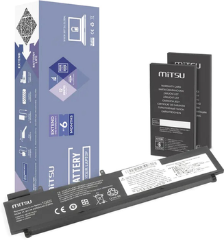 Акумулятор Mitsu для ноутбуків Lenovo ThinkPad T460s, T470 11.4V 2000 mAh (23 Wh) (5BM731-BC/LE-T460S)