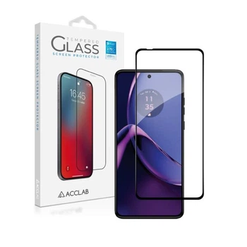 Защитное стекло ACCLAB Full Glue для Motorola Moto G84 - Black