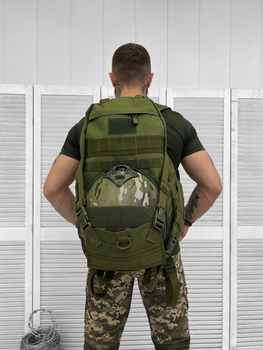 Рюкзак тактичний з утримувачам для шолома Tactical Backpack Olive 30 л