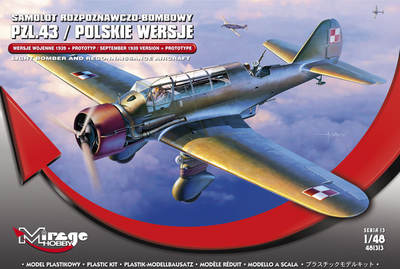 Plastikowy model do sklejania Mirage Hobby samolot PZL.43 PL wersje wojenne 1939 (5901461481337)