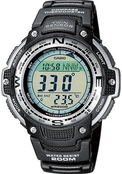 Часы наручные Casio SGW-100-1V компас термометр