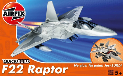 Пластикова модель для стрибків з парашутом Літак Airfix QuickВuild J6005 F22 Raptor (5055286621499)