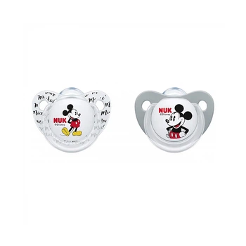 Пустышка Nuk Disney Mickey 0-6 міс. 2 шт.сірий з білим (3953128)