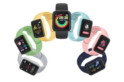 Смарт-годинник UWatch D20 Y68 Bluetooth розумний годинник, моніторинг кисню в крові Pink