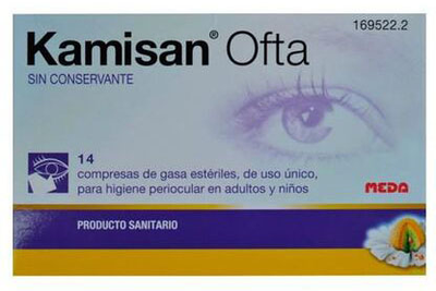 Ватні диски Meda Pharma Kamisan Ofta Ophthalmic Sterile Gauze 14 шт (8470001695222)