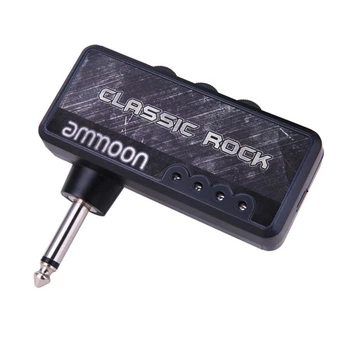 Портативный усилитель для гитары преамп Ammoon Classic Rock с аккумулятором 500mAh Black (510027)