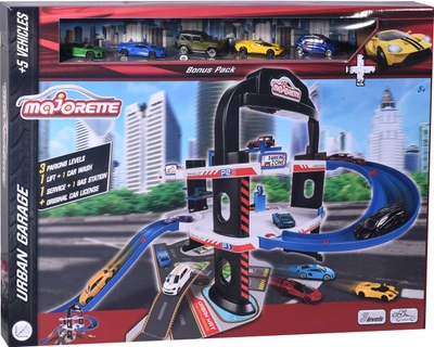 Zestaw do gry Majorette Miejski Garaż 5 Pojazdów 64x45 cm (3467452062555)