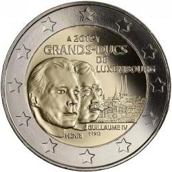Монета Люксембург 2 євро 2012 «100 років від дня смерті Вільгельма IV» UNC (KM#121)
