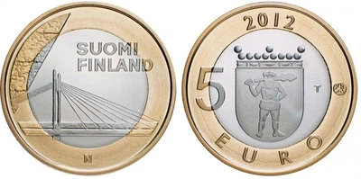 Монета Фінляндія 5 євро 2012 «Архітектура провінцій - Лапландія» UNC (KM#192)