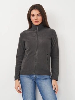 Толстовка на молнии утепленная на флисе без капюшона женская Sol's Norman Women 02094370 XXL Темно-серая (3660731280033)