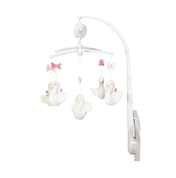 Мобиль музыкальный Sauthon Лебедь Белый/Розовый