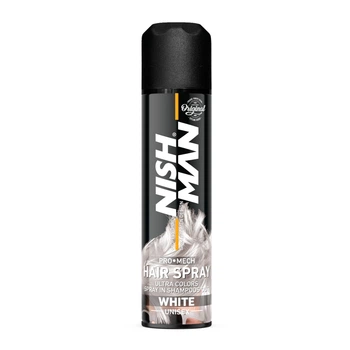 Спрей для волос окрашивающий NISHMAN Hair Coloring Spray WHITE белый 150 мл
