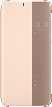 Etui z klapką Huawei Smart View Flip Cover do P20 Pink (6901443214044)