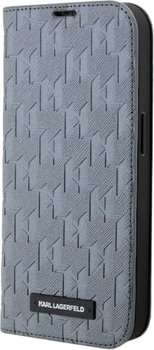 Чохол-книжка Karl Lagerfeld Saffiano Monogram do Apple iPhone 14 Pro Silver (3666339123000)