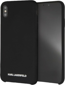 Etui Karl Lagerfeld Silicone do Apple iPhone Xs Max Black (3700740435465)