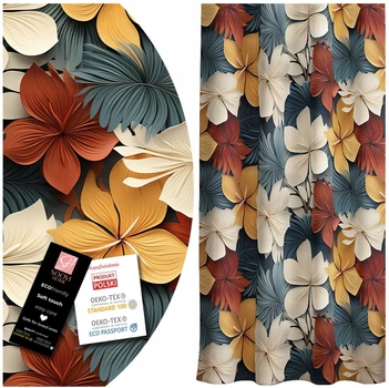 Готова напівзатемнювальна штора Soovi Home 140 х 250 см на тасьмі Multicolored flowers (14559789894)