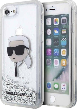 Etui Karl Lagerfeld Glitter Karl Head do Apple iPhone 7/8/SE 2020/SE 2022 Silver (3666339118860)