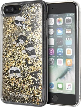 Etui Karl Lagerfeld Glitter do Apple iPhone 7/8 Plus Black Gold (3700740444597)