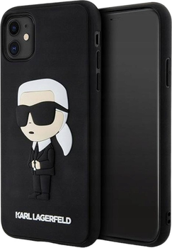 Etui Karl Lagerfeld Rubber Ikonik 3D do Apple iPhone Xr/11 Black (3666339127862)