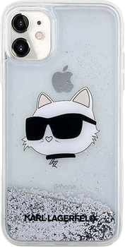 Панель Karl Lagerfeld Glitter Choupette Head do Apple iPhone Xr/11 Silver (3666339118952)