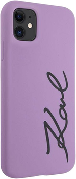 Etui Karl Lagerfeld Silicone Signature do Apple iPhone Xr/11 Purple (3666339130602)