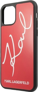 Etui Karl Lagerfeld Signature Glitter do Apple iPhone 11 Pro Max Red (3700740467589)
