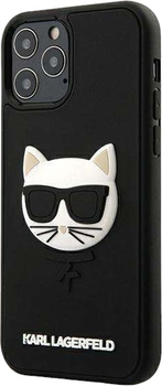 Etui Karl Lagerfeld 3D Rubber Choupette do Apple iPhone 12 /12 Pro Black (3700740482483)