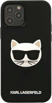 Панель Karl Lagerfeld 3D Rubber Choupette do Apple iPhone 12 /12 Pro Black (3700740482483)