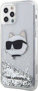 Etui Karl Lagerfeld Glitter Choupette Head do Apple iPhone 12/ 12 Pro Silver (3666339119058)