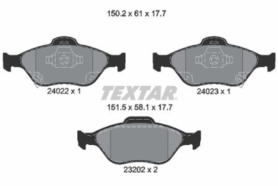 Колодки гальмові дискові Textar 2402201