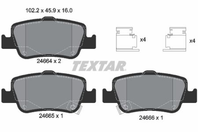 Тормозные колодки дисковые Textar 2466401