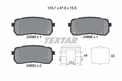 Колодки гальмові дискові Textar 2459904