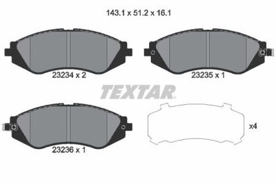 Колодки гальмові дискові Textar 2323401