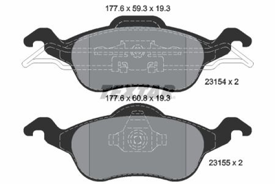 Тормозные колодки дисковые Textar 2315402