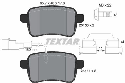 Колодки гальмові дискові Textar 2515601