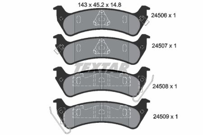 Колодки гальмові дискові Textar 2450601