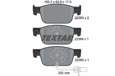 Колодки гальмові дискові Textar 2238301