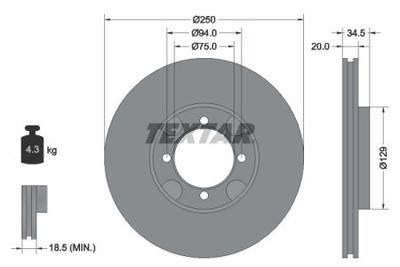 Тормозной диск Textar 92047200