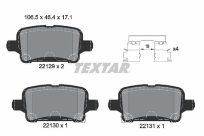 Тормозные колодки дисковые Textar 2212901