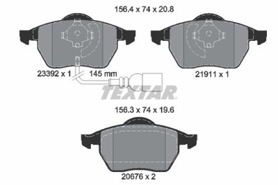 Колодки гальмові дискові Textar 2339201